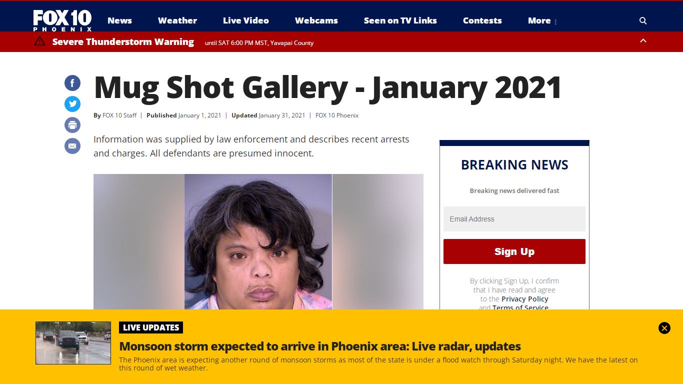 Mug Shot Gallery - January 2021 - FOX 10 Phoenix